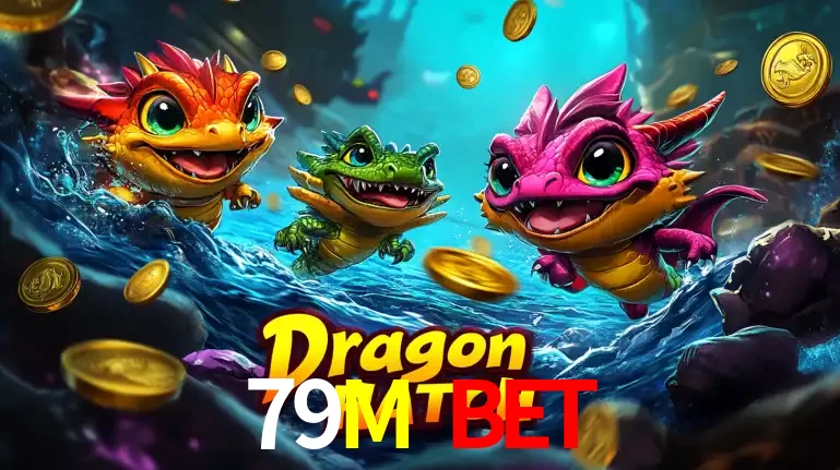 Arte promocional do jogo Dragon Hatch com três adoráveis dragões bebês nadando entre moedas de ouro, um dos slots mais divertidos para jogar no cassino 79M BET.
