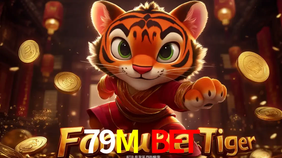 O carismático mascote do jogo de slot Fortune Tiger, um tigre fofo em pose de artes marciais, pronto para trazer sorte e multiplicadores de ganhos no cassino online 79M BET.